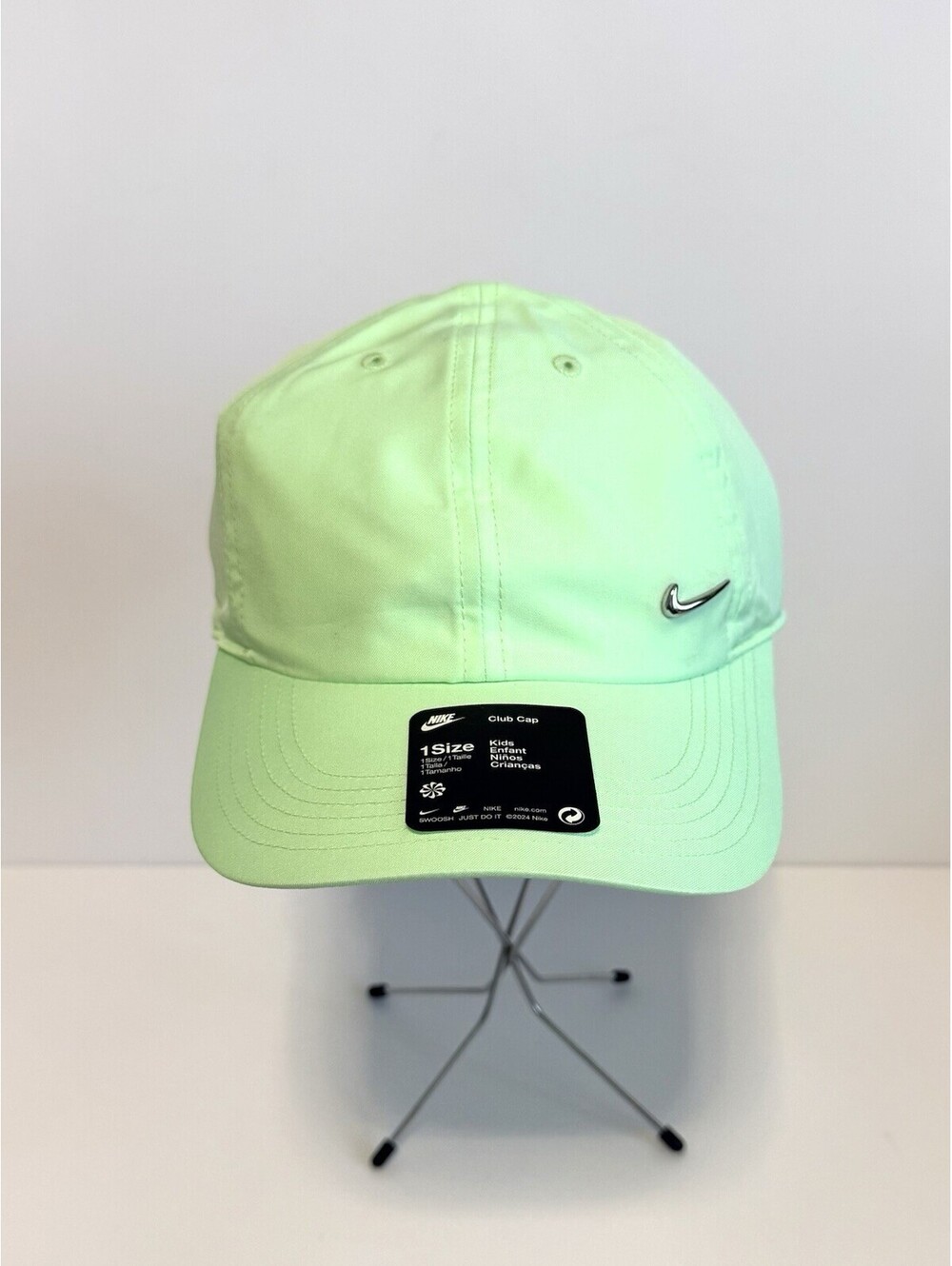 Nike Unisex Kids Dri-FIT Club Cap Neon Green Adjustable One Size NWT